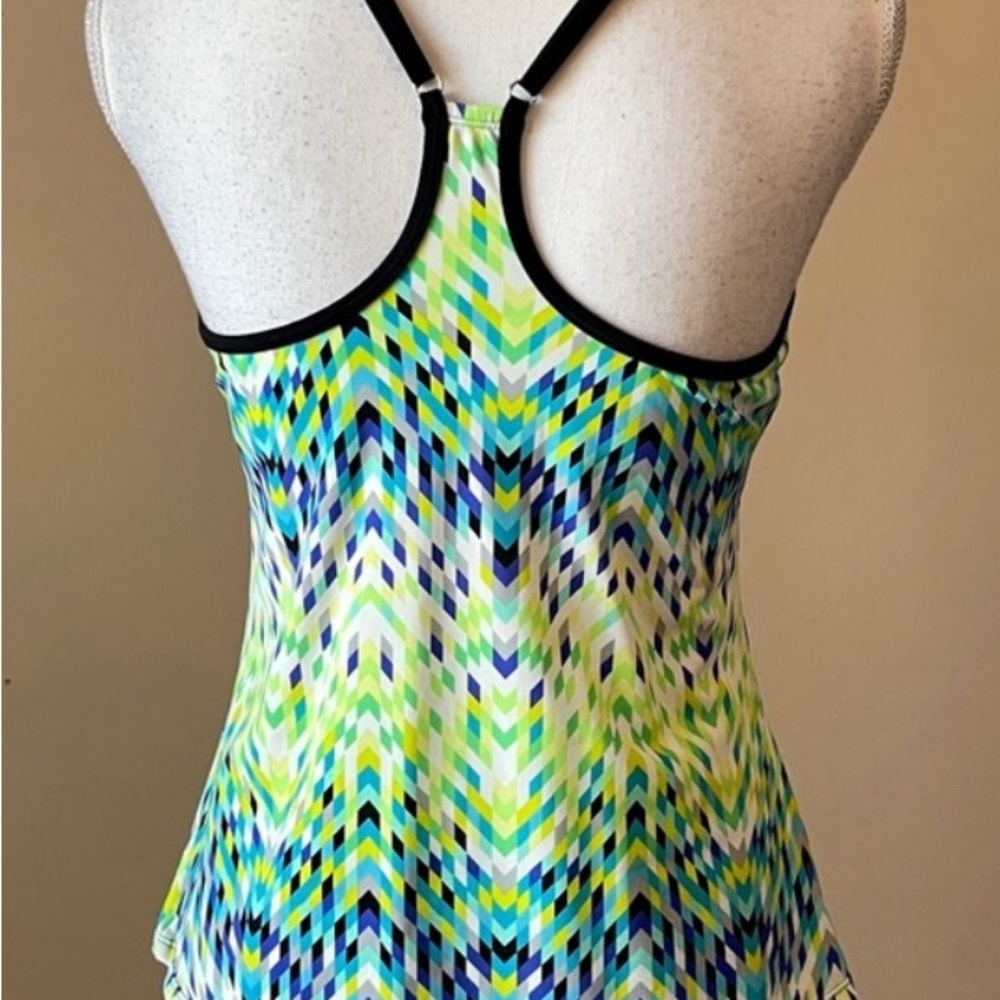 NIKE | Colorful Shelf Bra Racerback Athletic Tank Top Sz 10